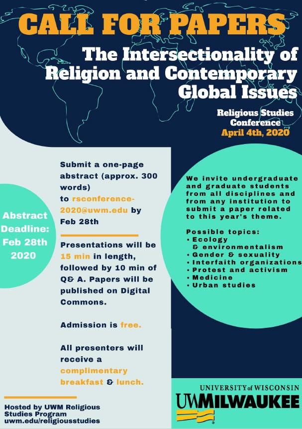 UWM Religious Studies Student Conference Religion & Global Issues CFP The International